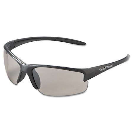 Smith & Wesson Safety Glasses, Uncoated, Indoor/Outdoor Lens, Gun Metal Frame, Half-Frame 21298